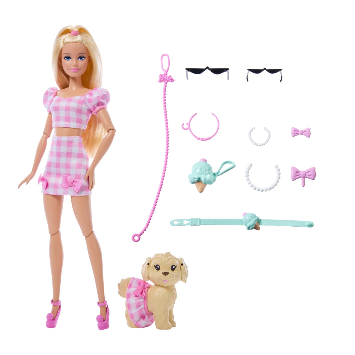 Barbie Fashion & Beauty Muñeca Looks Iguales Malibú y Perrito