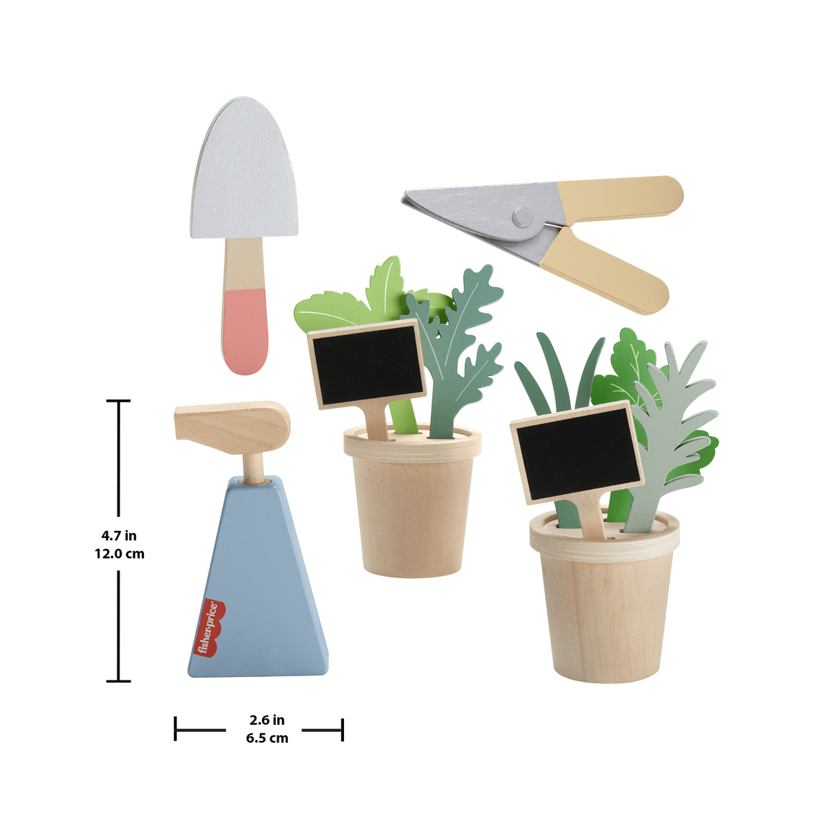 Fisher-Price Wooden Herb Garden And Tools Pretend Playset For Preschool Kids, 12 Wood Pieces