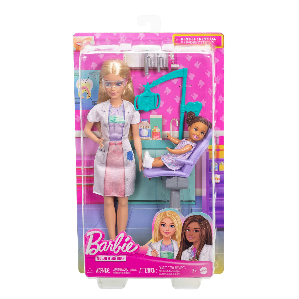 Barbie Dentist Doll With Blonde Fashion Doll, 1 Kid Doll, Medical Doctor Furniture & Accessories
