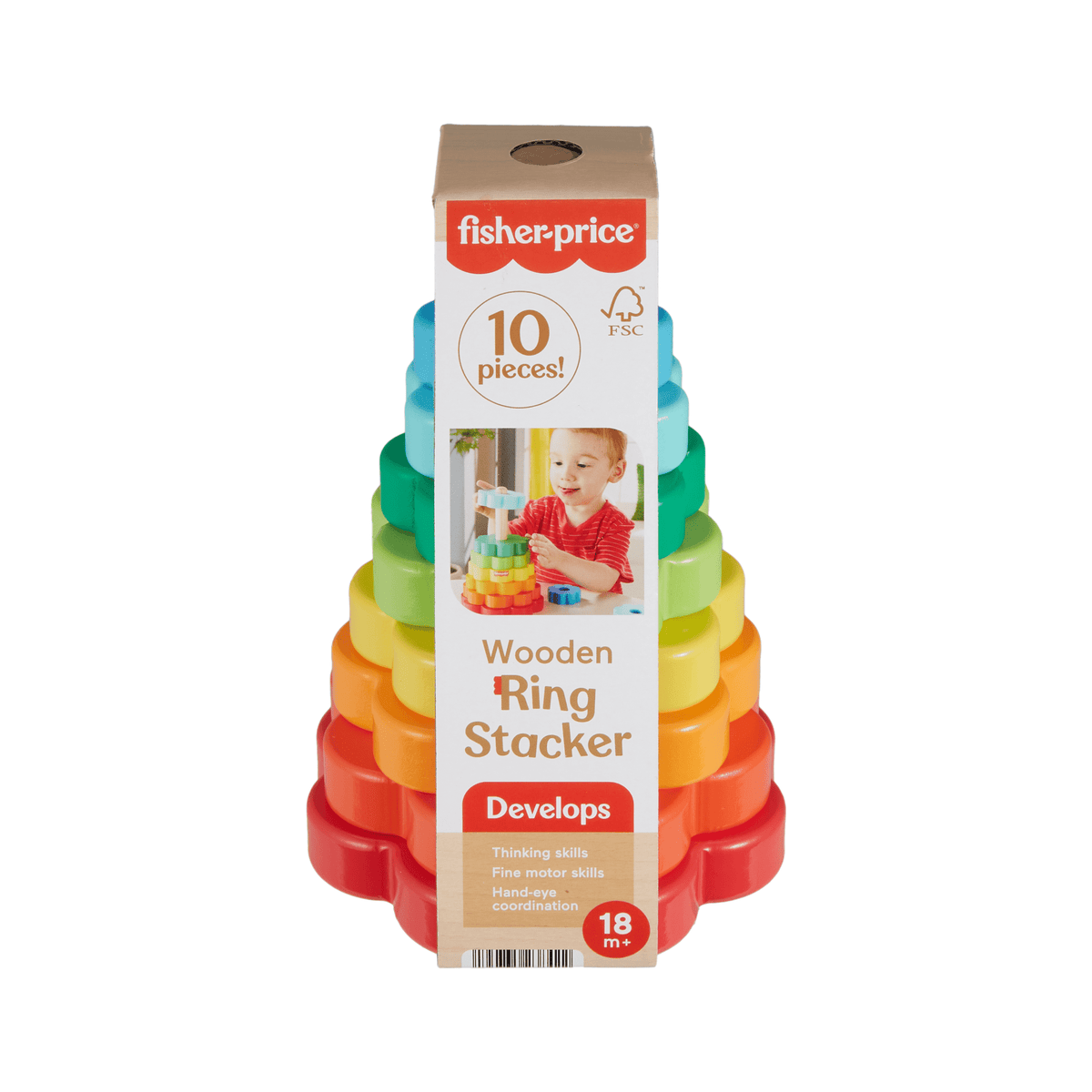 Fisher-Price Juguete para Bebés Anillos Apilables de Madera