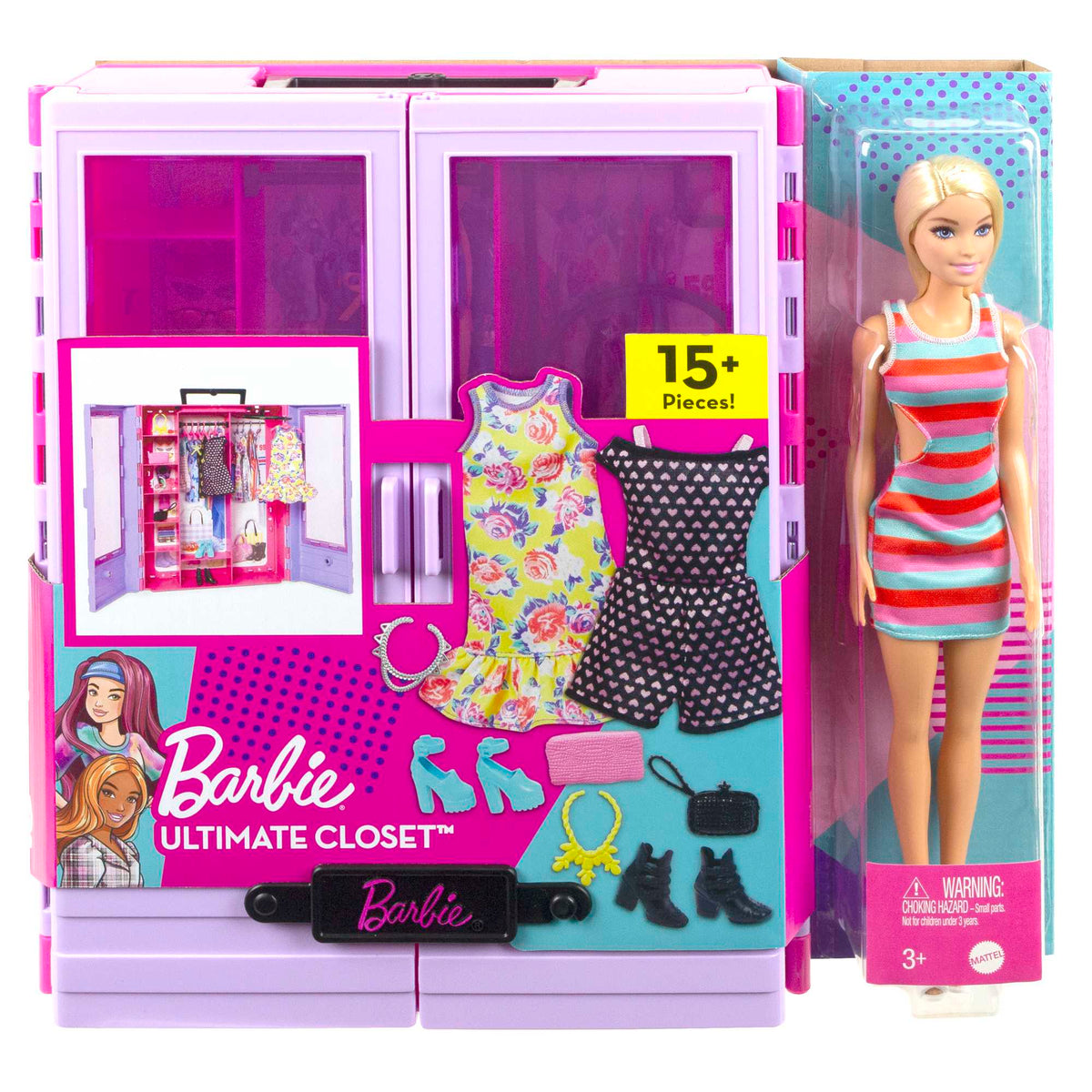 Barbie Fashion & Beauty Set de Juego Clóset de Lujo con Muñeca