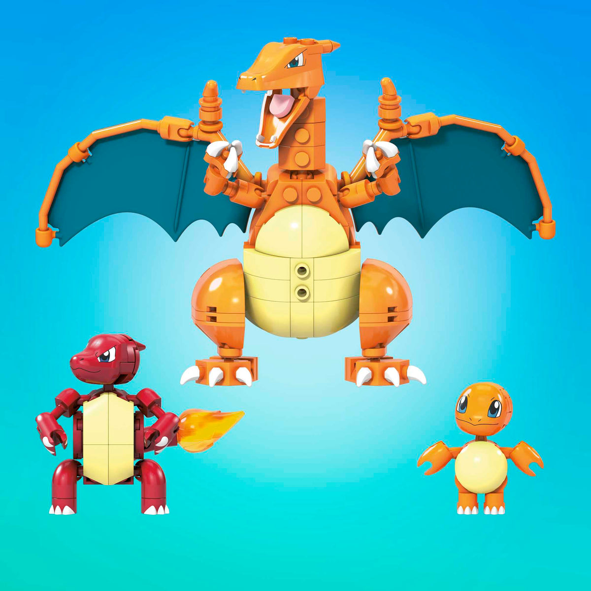 MEGA Pokémon Building Toy Kit Charmander Set With 3 Action Figures (313 Pieces) For Kids
