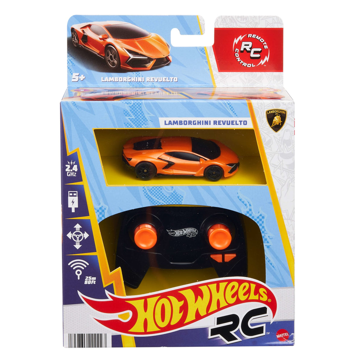Hotwheels-Lamborghini Revuelto-Voiture Télécommandée, Rechargeable