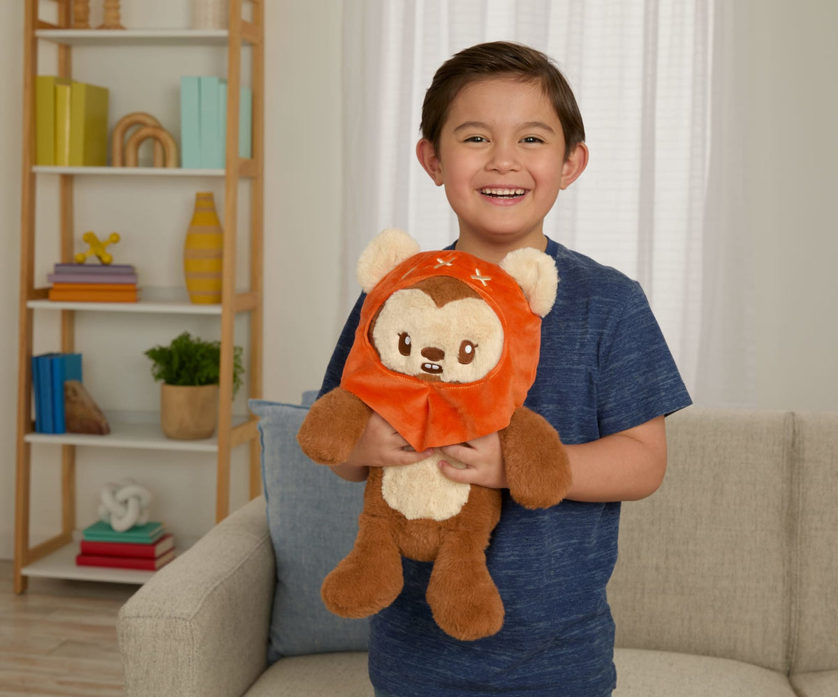 Star Wars Ewok Plush, Weighted Soft Toy, 12-Inch With Weighted Limbs & 1.5-Pound Pouch Inside