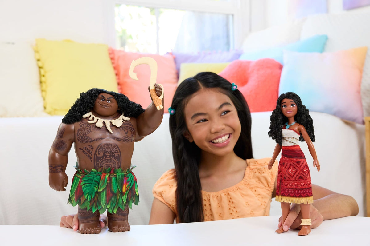 Disney Moana 2 Moana & Maui Voyager Set With 2 Fashion Dolls & 4 Accessories, Inspired By The Movie