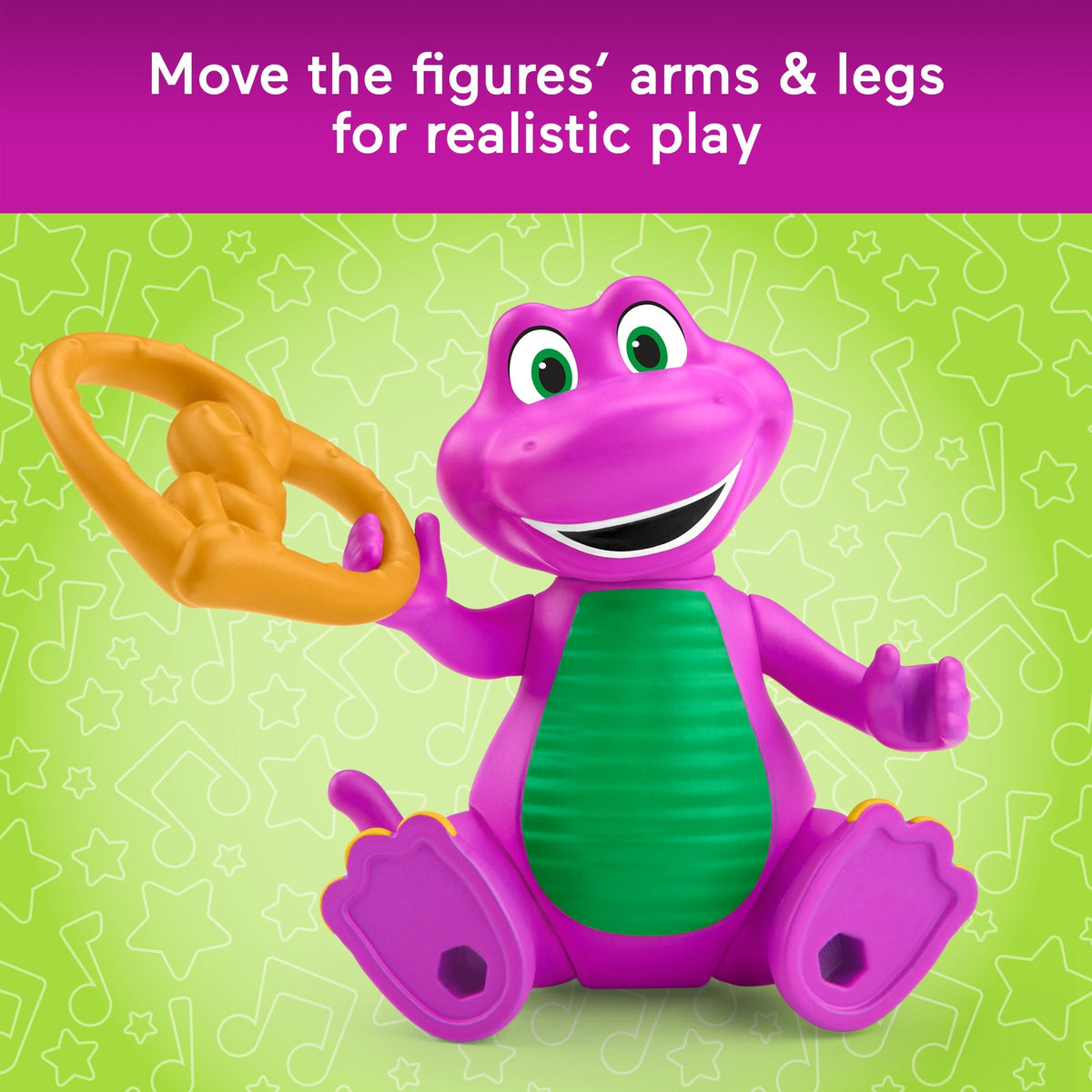 Fisher-Price Barney's World Barney's Friend David & Barney Figure Set For Kids, 3 Toys