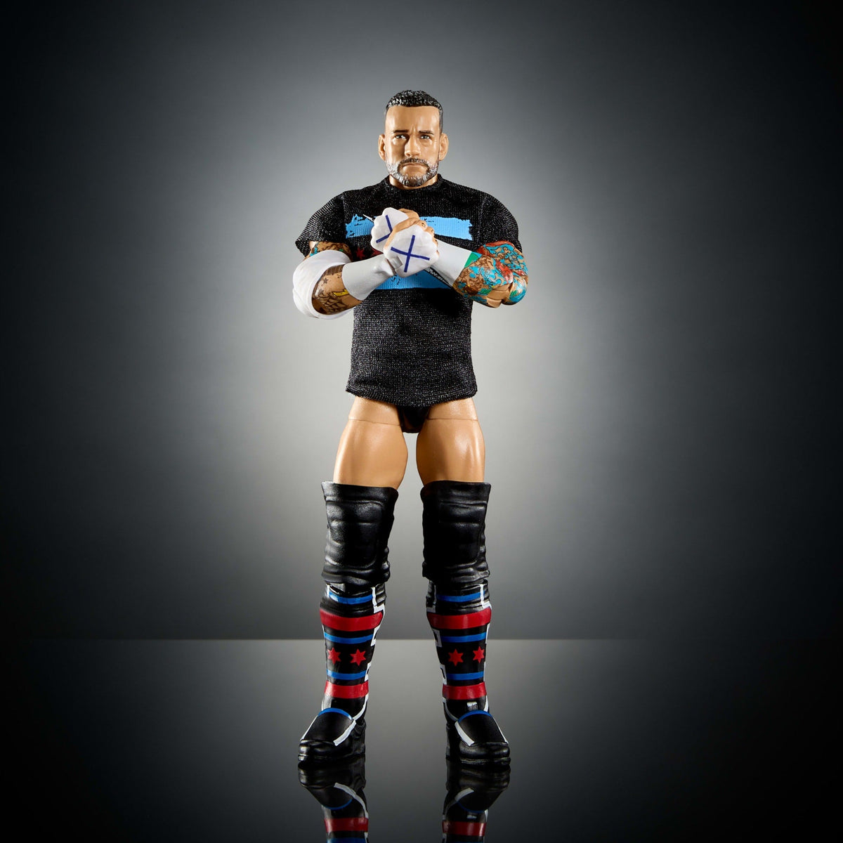 WWE Figura de Acción Elite Cm Punk negro