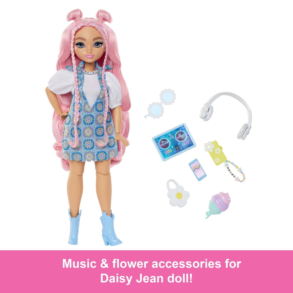Barbie Dream Besties Daisy Jean Fashion Doll With 9 DJ & Music Themed Accessories