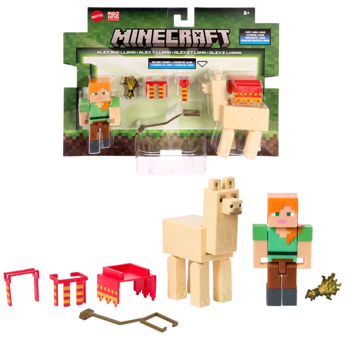 Minecraft Vanilla Figura de Acción Alex y Llama