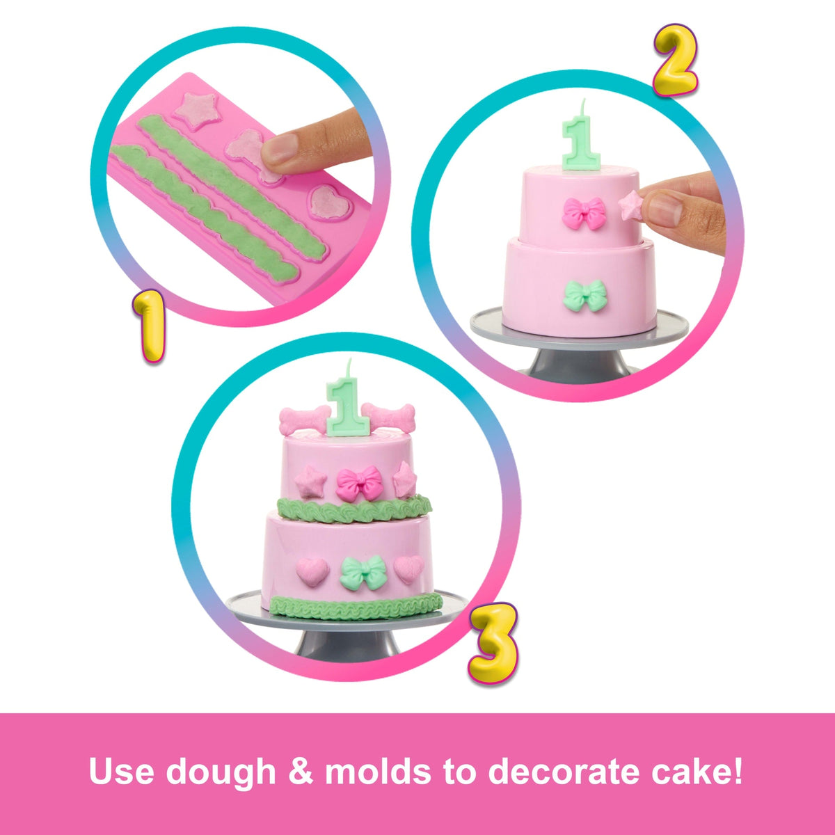 Barbie Party Unboxed Pet Birthday Series Doll & Accessories, Shimmerin’ Hearts Set With 10 Surprises
