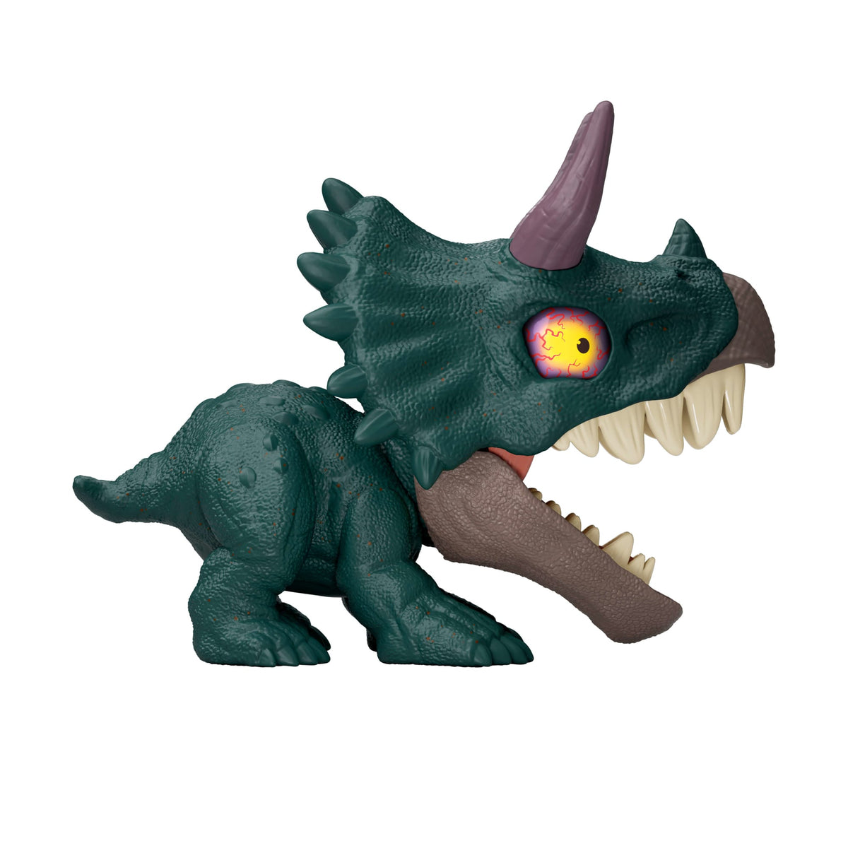 Jurassic World Mighty Little Biters Dinosaur Toy With Bite Action, Eye Change, Collectible Figure