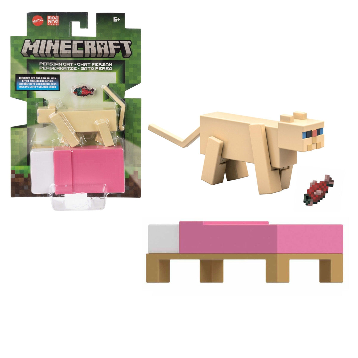 Minecraft Vanilla Figura de Ação Gato Persa 3.25