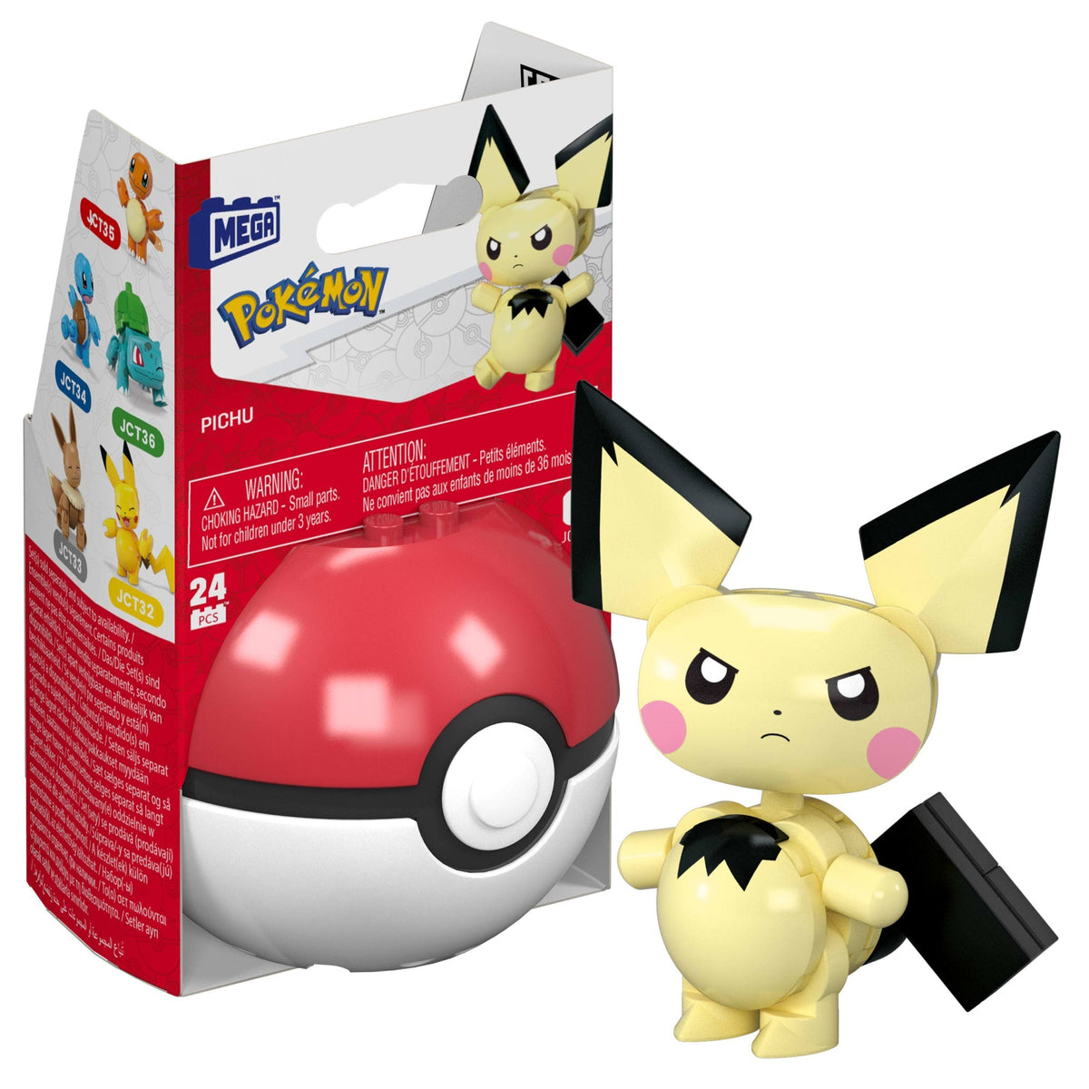 MEGA Pokémon Juguete de Construcción Pokébola Coleccionable Pichu