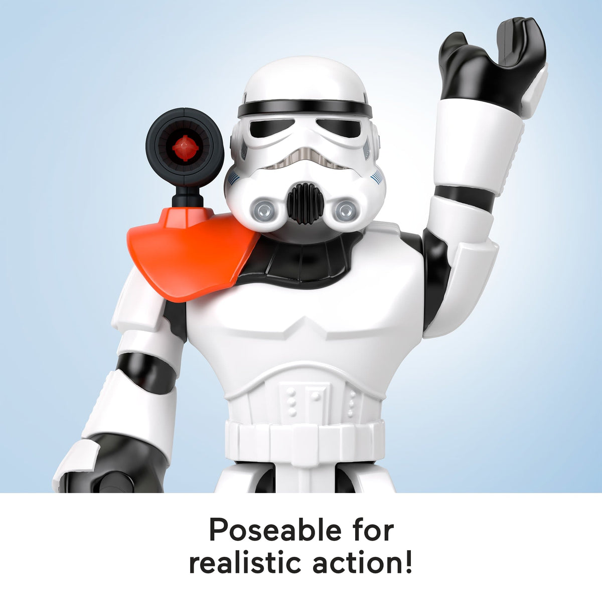 Imaginext Star Wars Stormtrooper Xxl Figure, 16+ Inch Tall Poseable Toy With Launcher