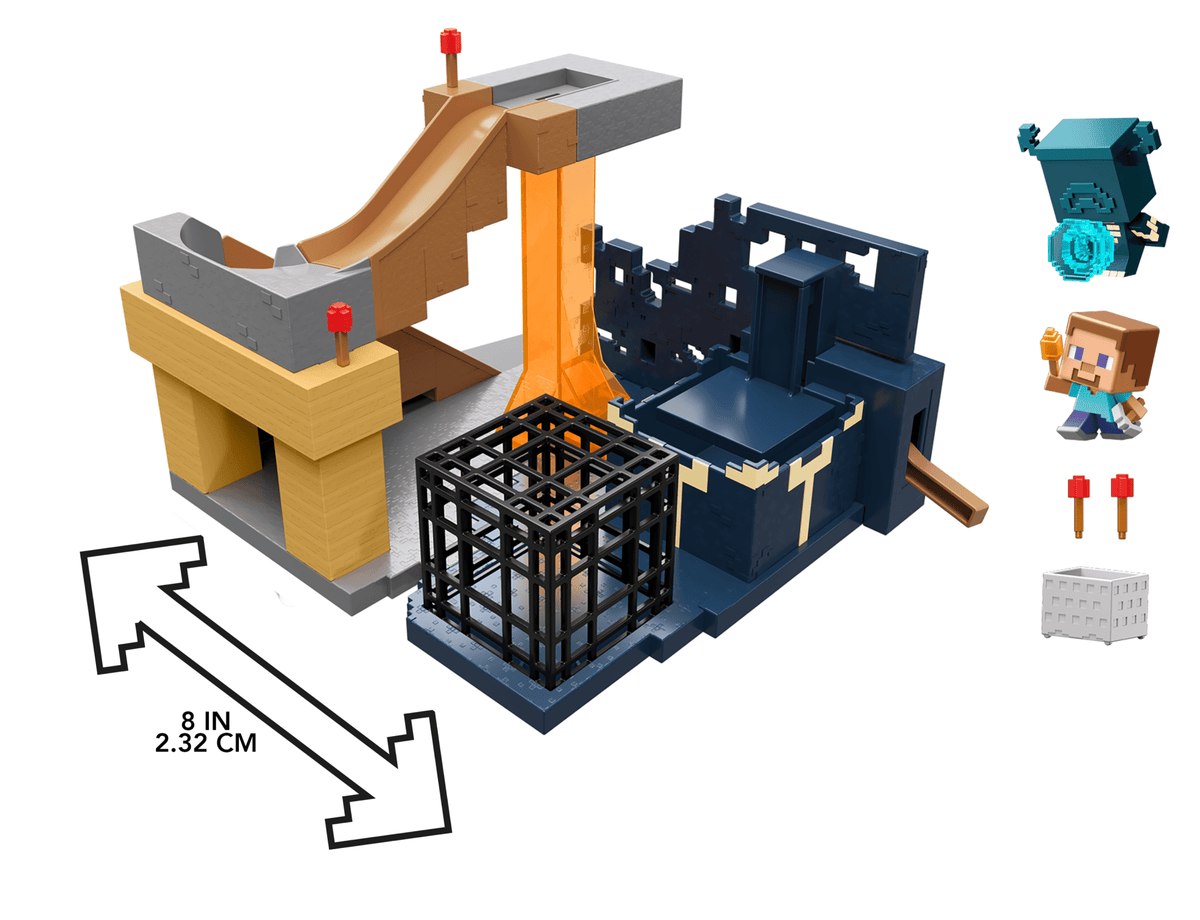 Minecraft Mini Mode Rise Of The Warden Playset, 2 Minis, Steve & Warden Figures & Dlc Code