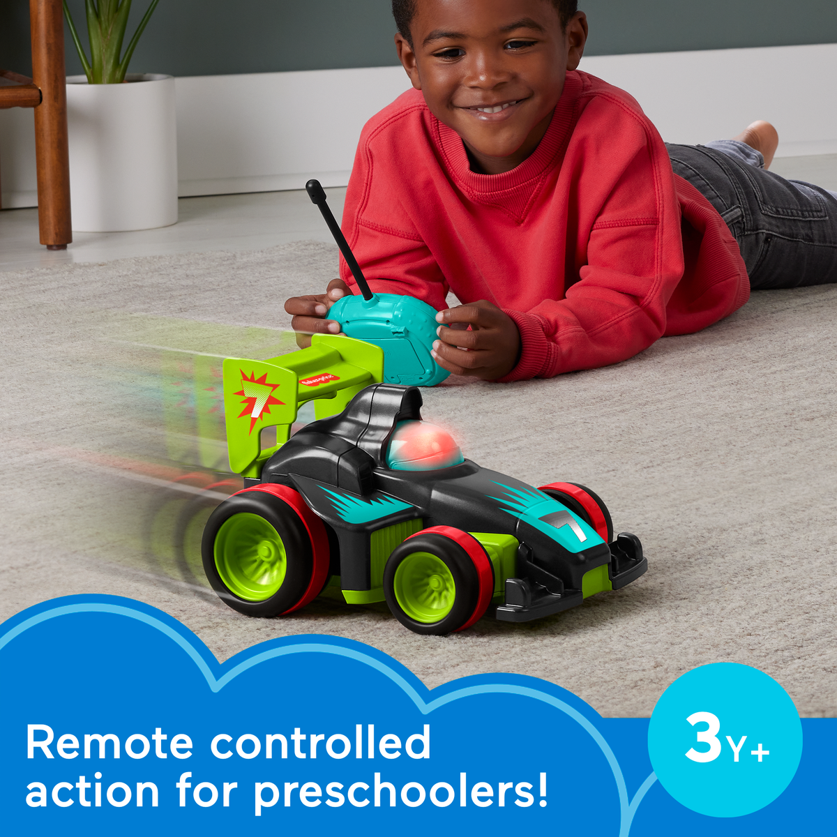 Fisher-Price My Easy RC Preschool Toy Remote Controlled Car For Kids Ages 3+ Years