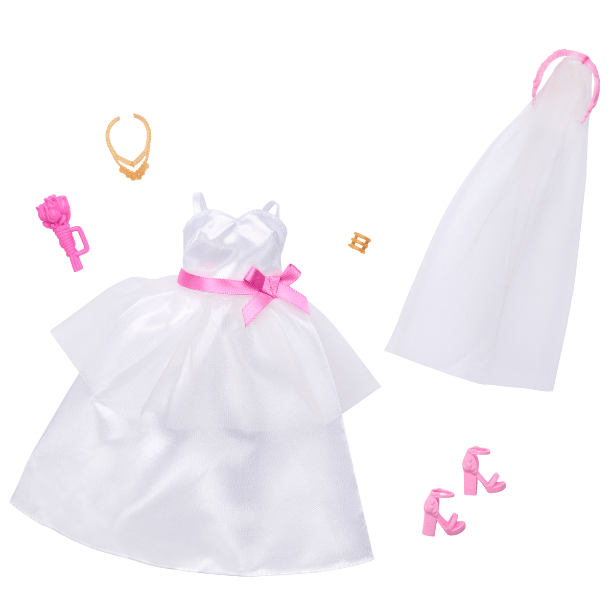 Barbie CloThes, Bridal Fashion Pack For Barbie Doll On Wedding Day