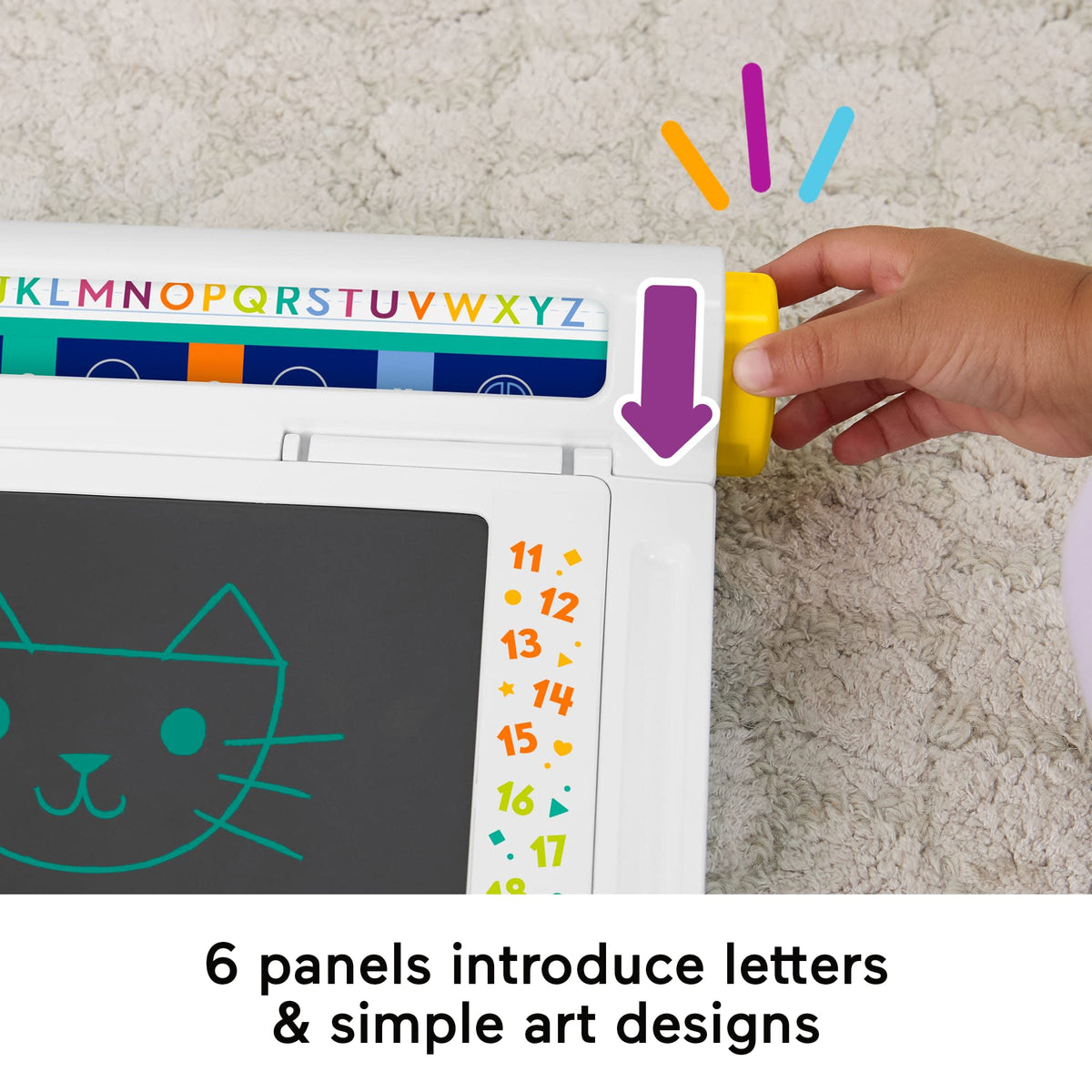 Fisher-Price Learn & Doodle Desk, Mess-Free Writing & Drawing Tablet With Lcd Screen For Kids