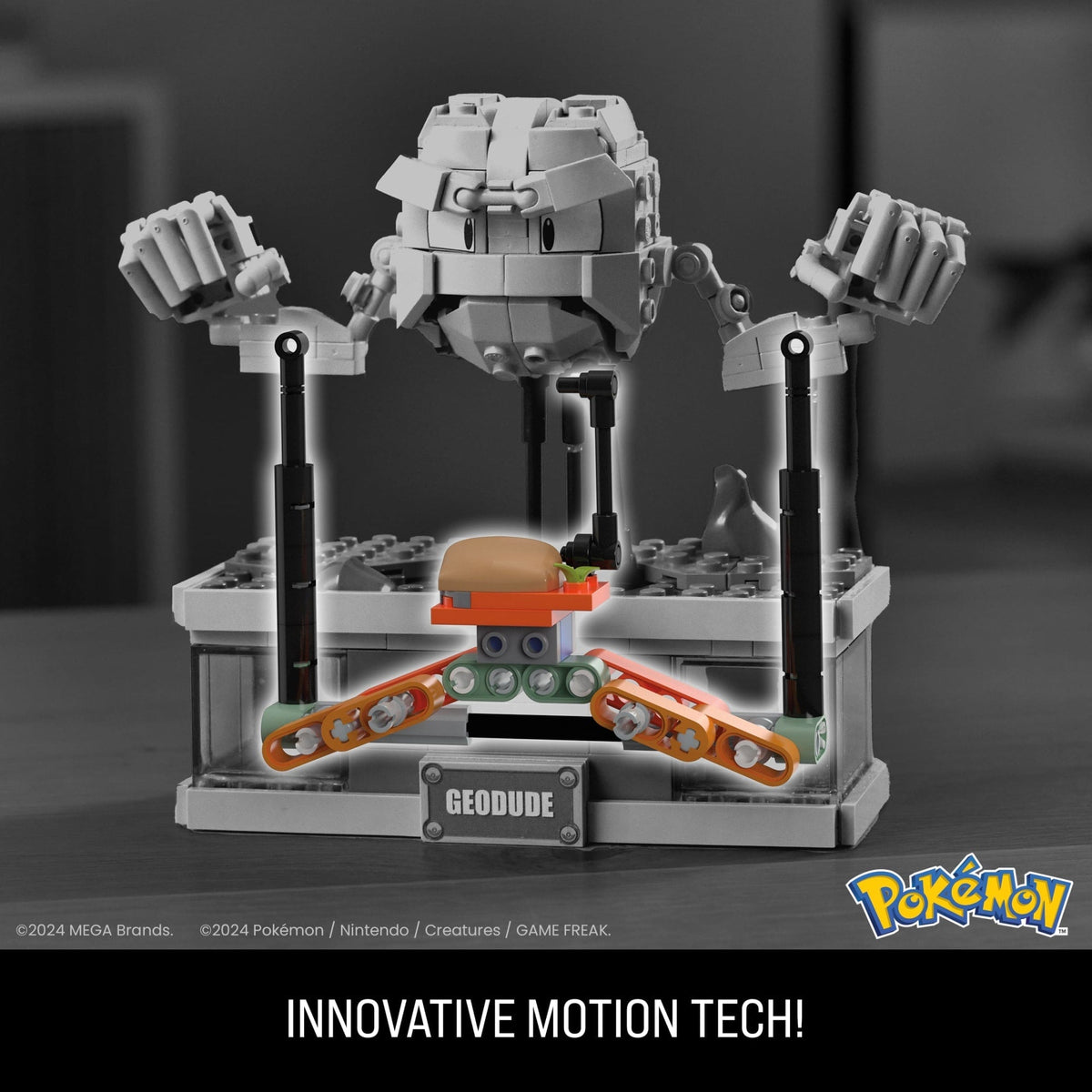 MEGA Pokémon Mini Motion Geodude Building Kit With Motion (354 Pieces) For Collectors