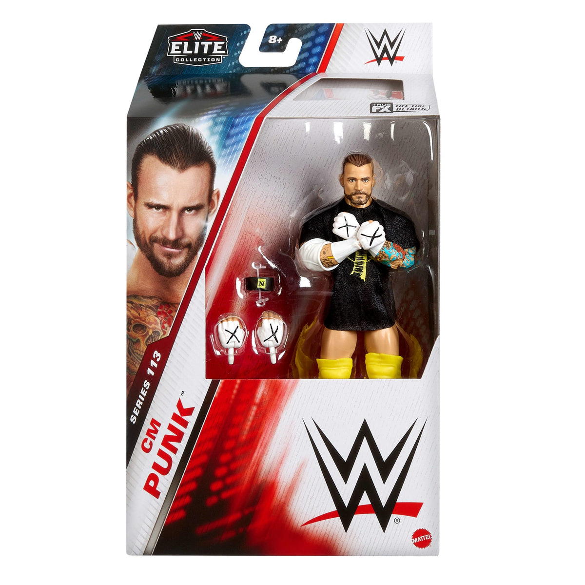WWE Figura de Acción Elite Cm Punk amarillo