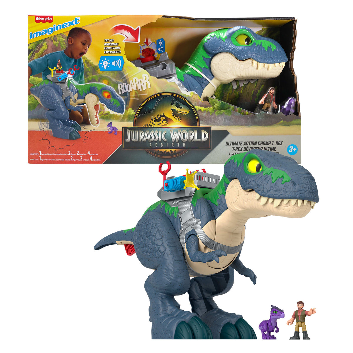 Imaginext Jurassic World Dinossauro de Brinquedo Ultimate T. Rex com Luzes e Sons