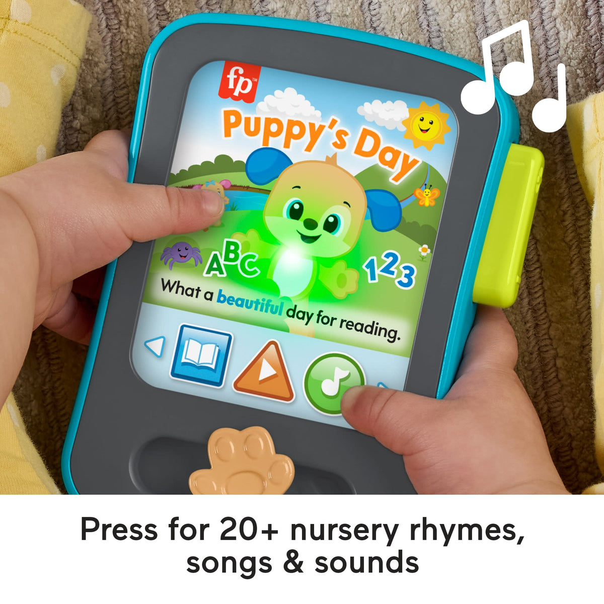 Fisher-Price Laugh & Learn Puppy's Storytime Reader Baby Electronic Learning Toy With Music & Lights