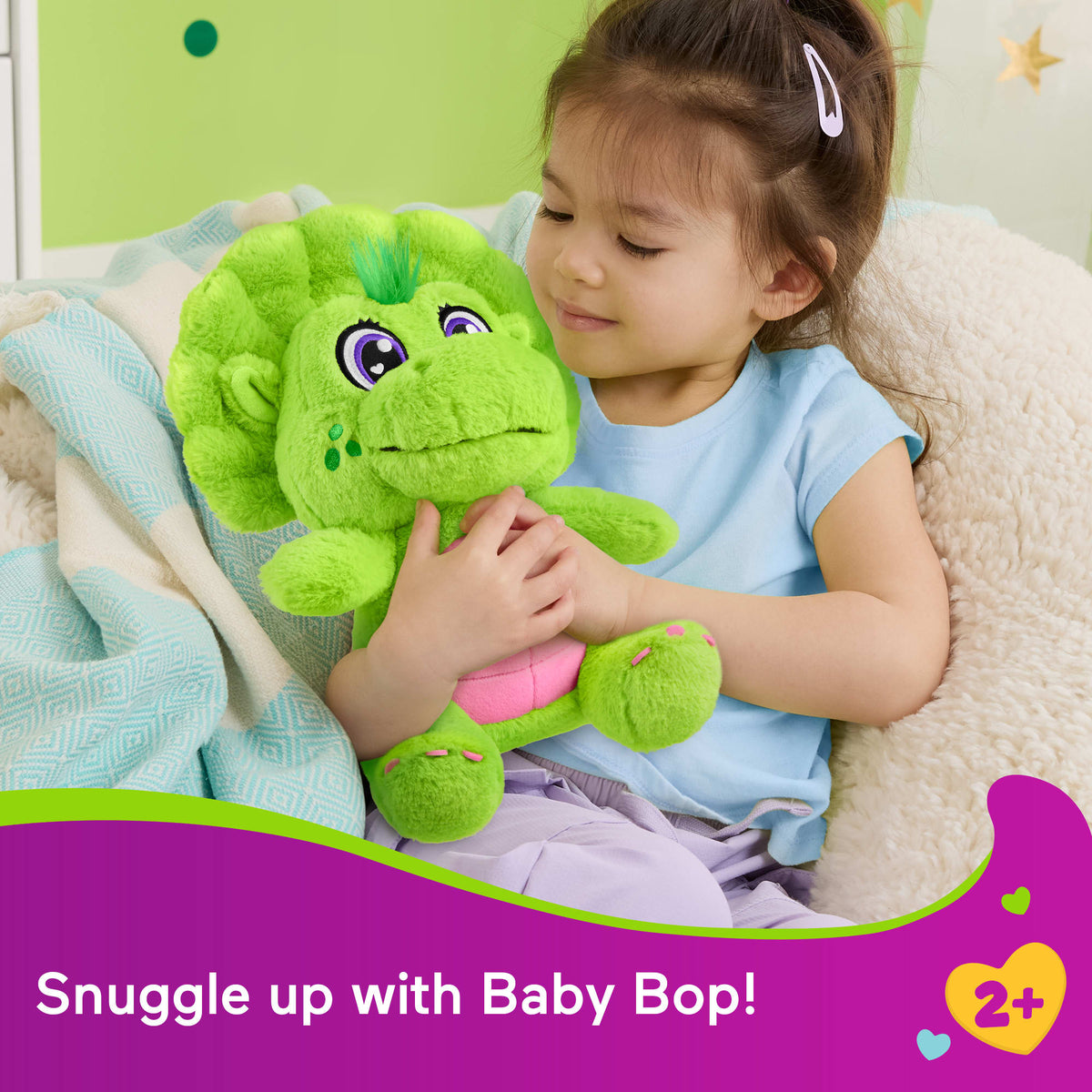 Fisher-Price Barney's World Baby Bop Plush, 12-inch Figure, Soft & Cuddly Texture