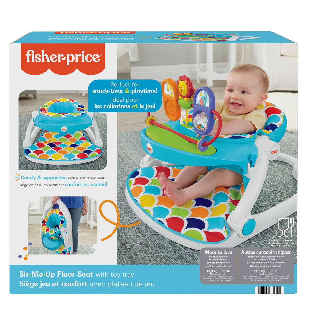 Fisher-Price Deluxe Sit-Me-Up Floor Seat With Toy Tray