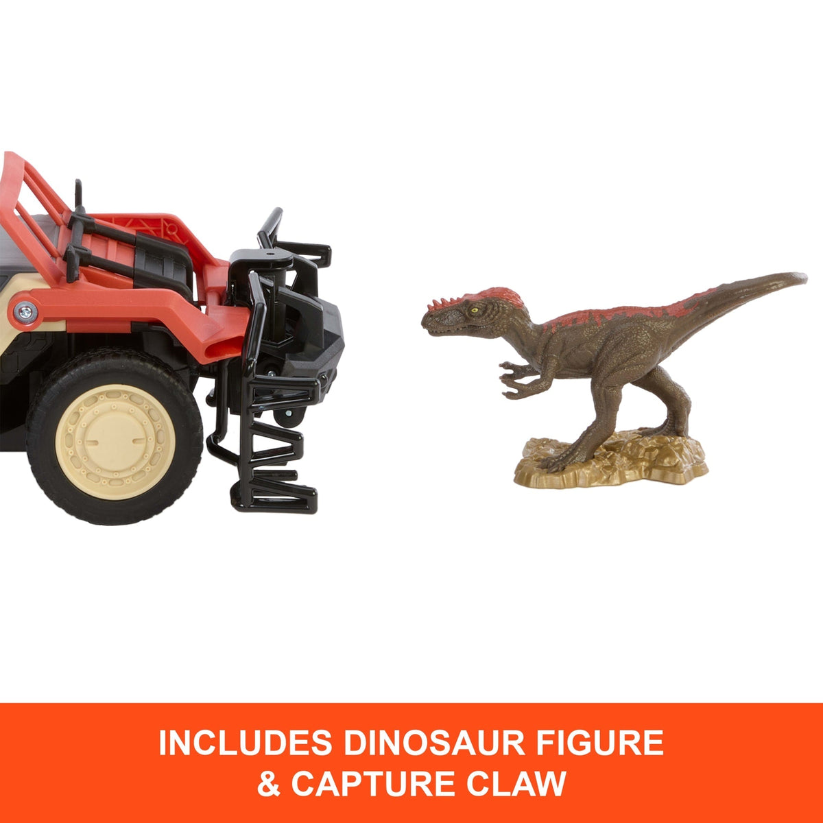 Matchbox RC Jurassic World Dino Catcher RC, Remote-Control Toy Truck With Dinosaur Figure