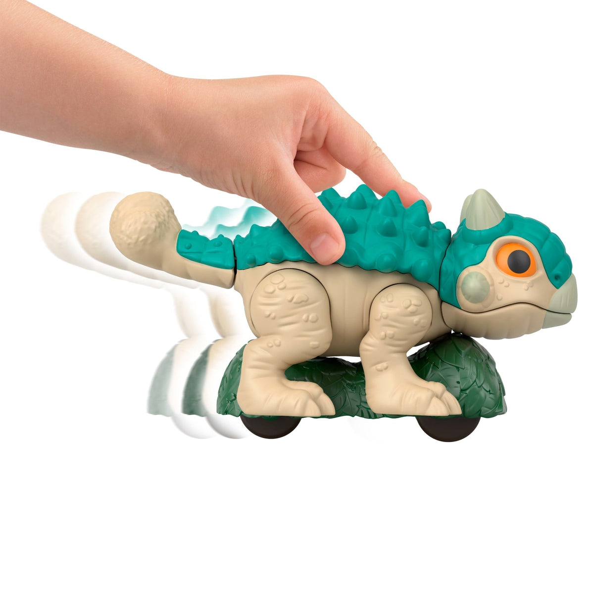 Fisher-Price Imaginext Jurassic World Ankylosaurus Dinosaur Toy With Wheels & Wiggling Motion