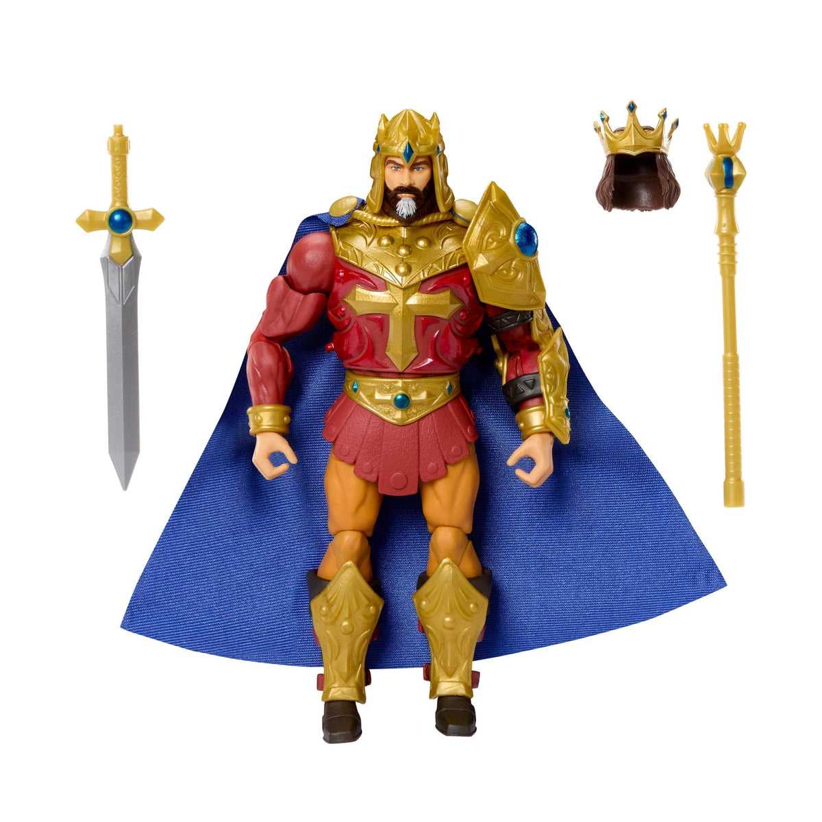 Masters Of The Universe Masterverse New Eternia King Randor MOTU Action Figure Toy, 30 Articulations