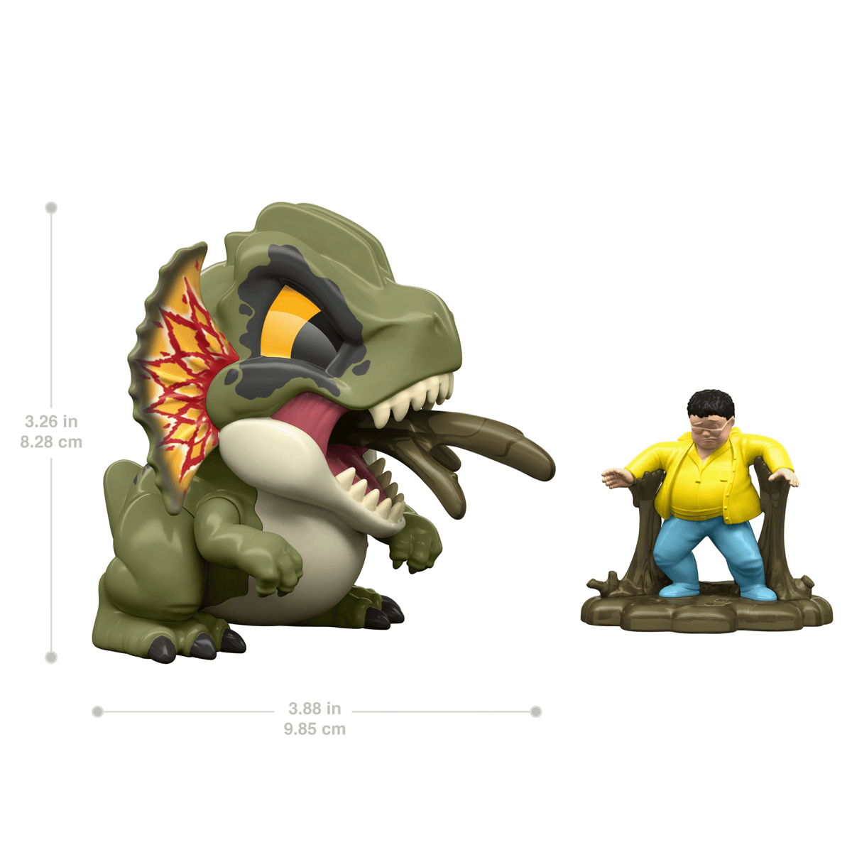 Jurassic World Bite Club Dilophosaurus Collectible Dinosaur Figure & Movie Toy Accessory