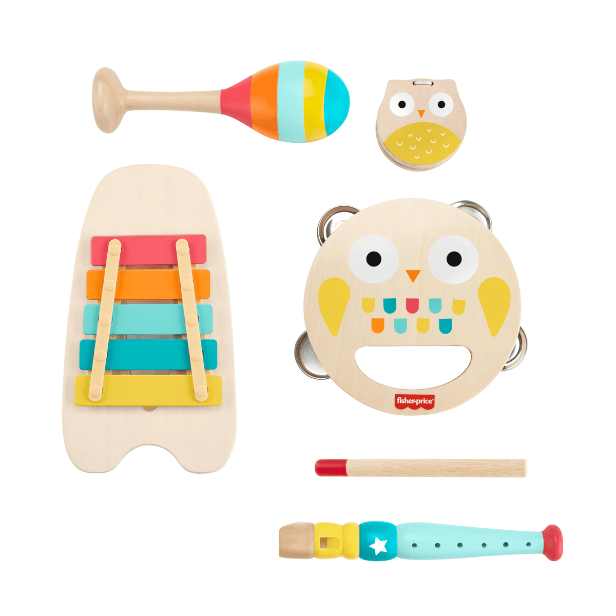 Fisher-Price  Coffret-Cadeau Musical, Instruments de Musique en Bois