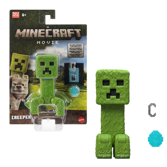 Minecraft-Figurine Articulée Creeper-Taille de 10 Cm et Accessoires