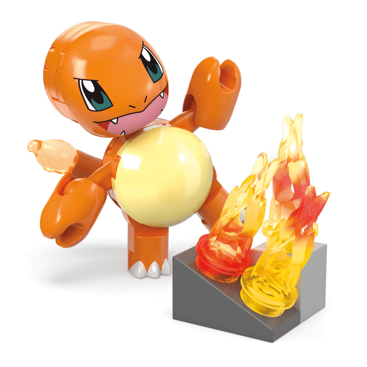 MEGA Pokémon Charmander's Fire-Type Spin Building Toy Kit With Figure (81 Pieces) For Kids