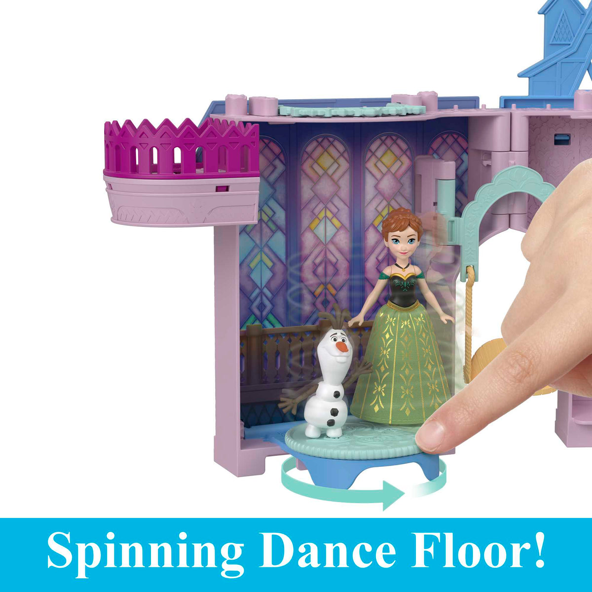 Disney Frozen Storytime Stackers Playset, Anna's Arendelle Castle Dollhouse With Small Doll