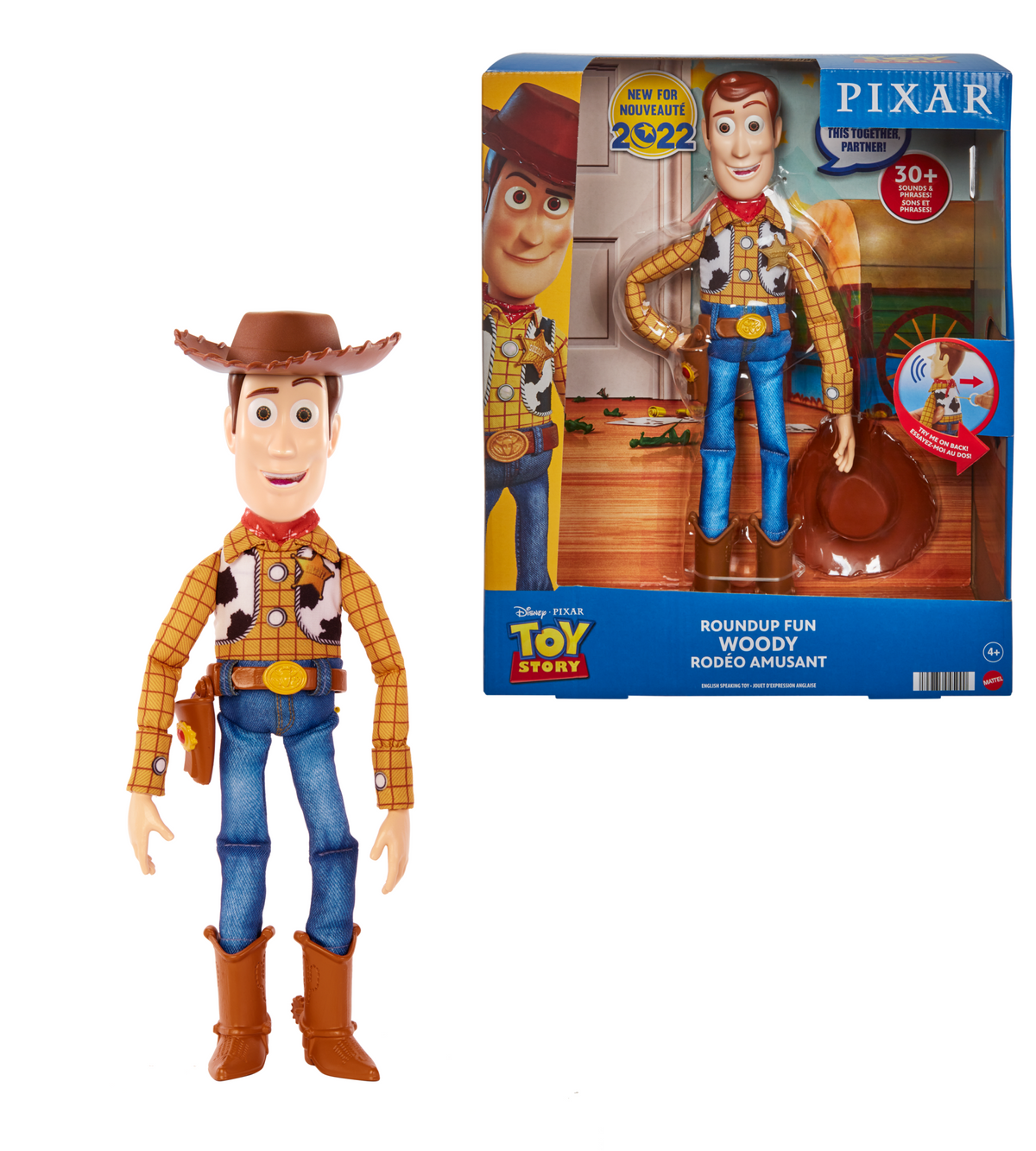 Disney Pixar Toy Story Figura de Acción Woody con Frases y Sonidos 12