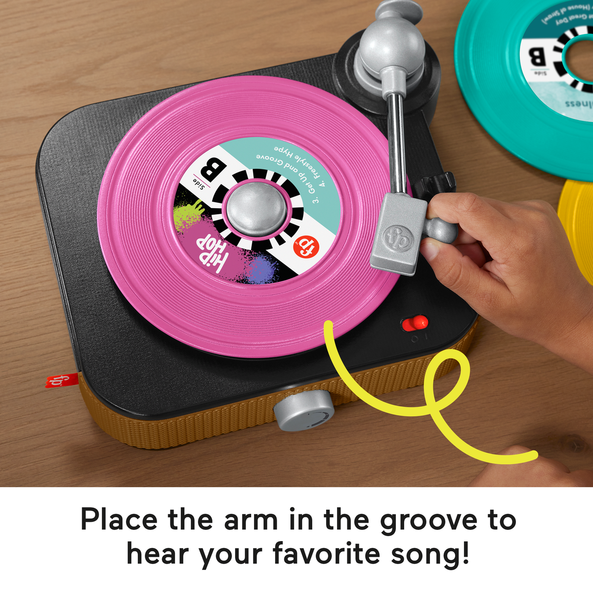 Fisher-Price Rockin’ Record Player Musical Toy For Preschool Pretend Play