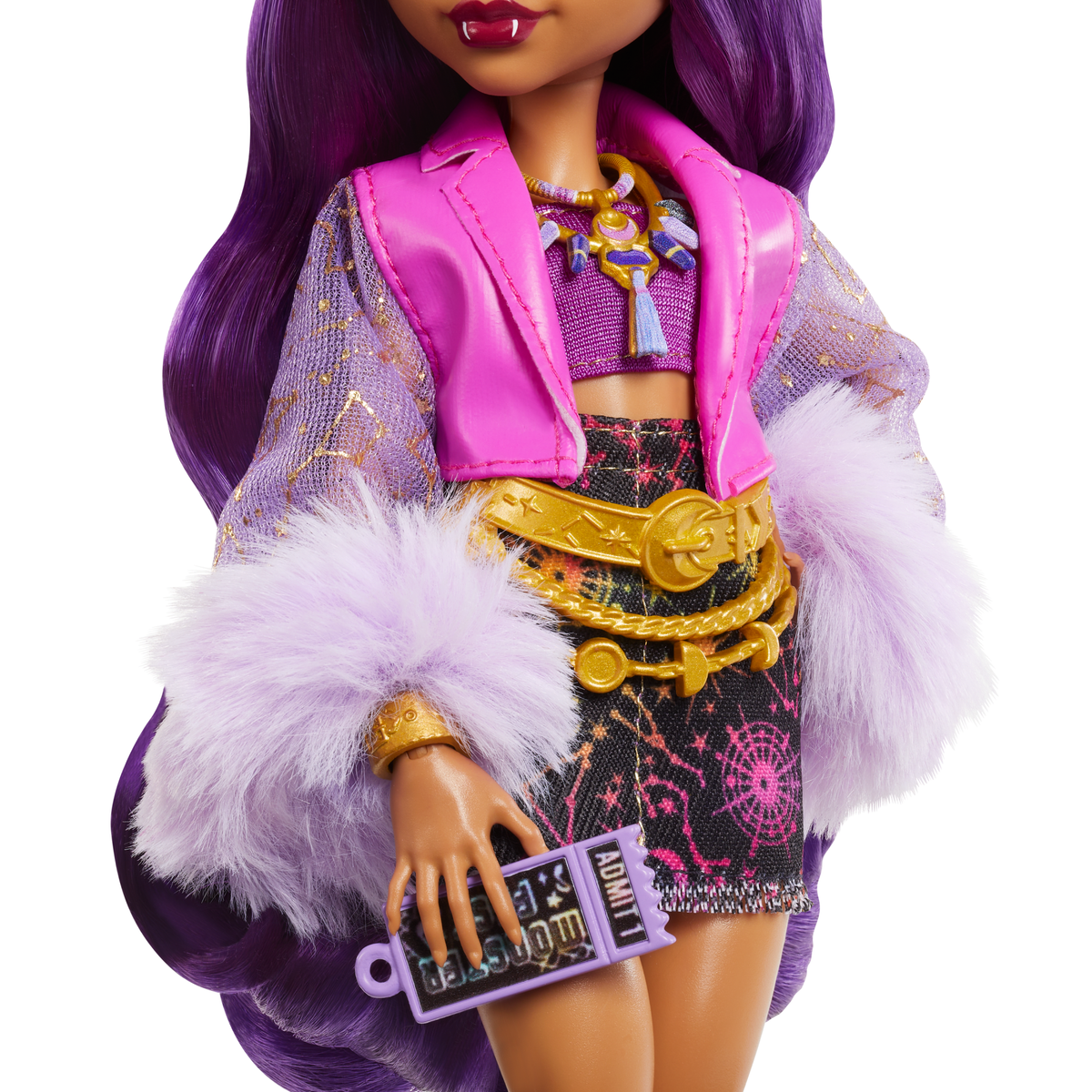 Monster High Monster Fest Clawdeen Wolf Fashion Doll With Festival Outfit, Band Poster And Accessories