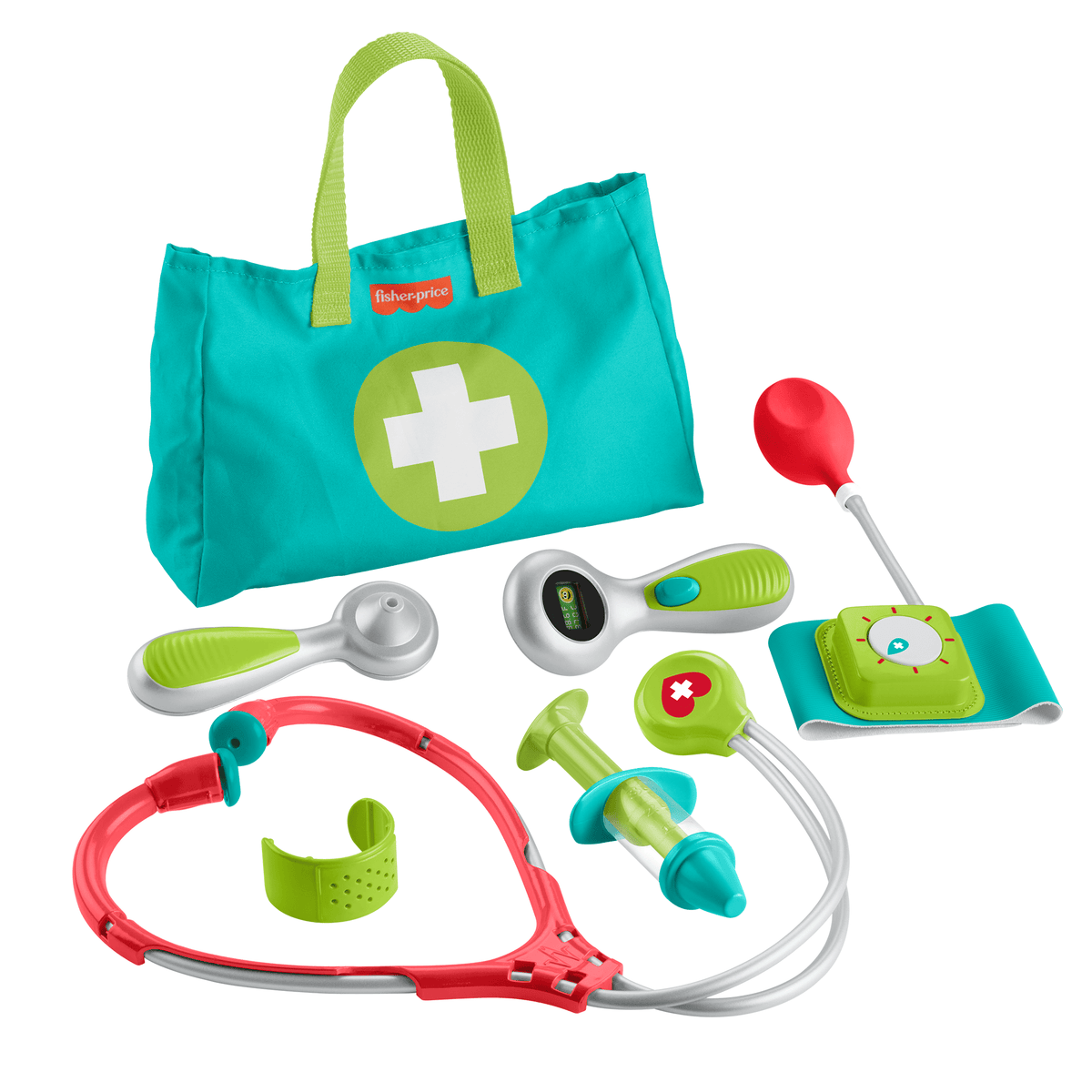 Fisher-Price Medical Kit 7-Piece Doctor Toys Preschool Pretend Play Set For Ages 3+ Years
