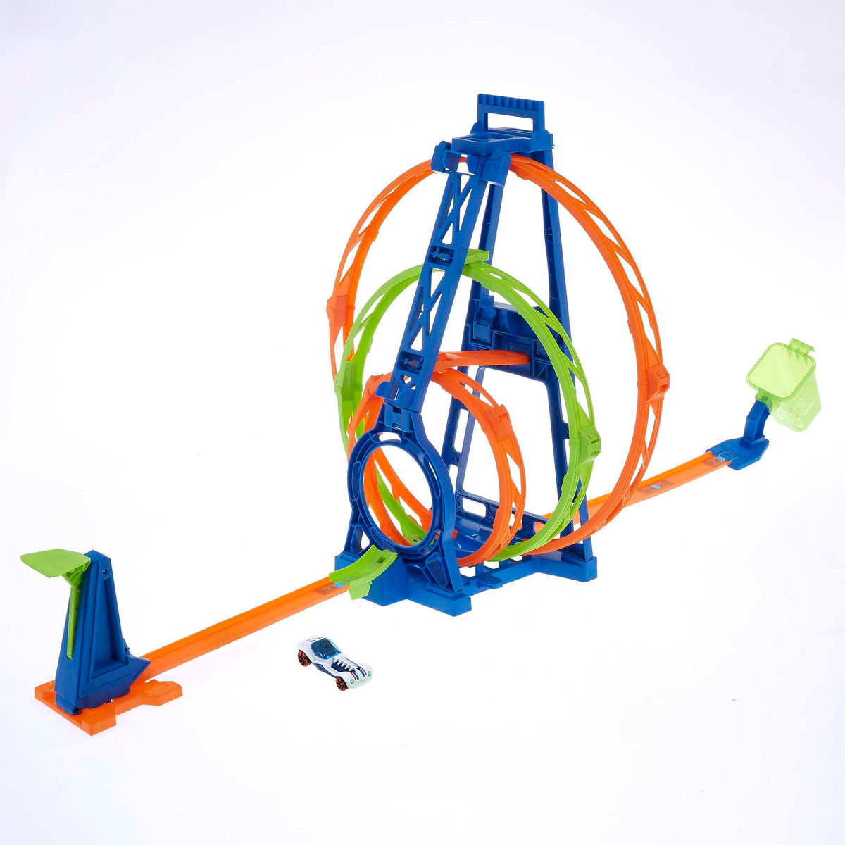 Hot Wheels Track With 1 Hot Wheels Car, Triple Loop Kit Track Set