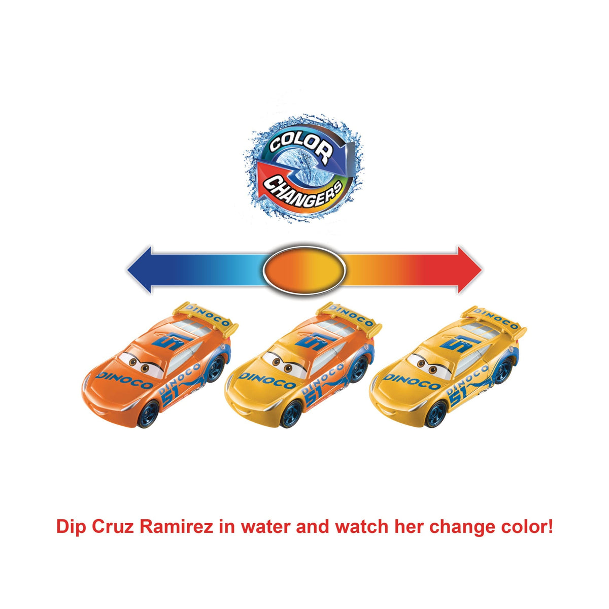 Disney And Pixar Cars Color Changers Dinoco Cruz Ramirez