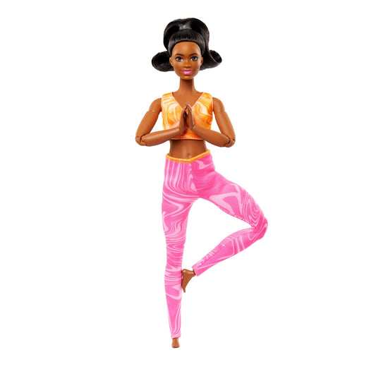 Barbie Made To Move Fashion Doll, Brunette Wearing Removable Sports Top & Pants, 22 Bendable “Joints”