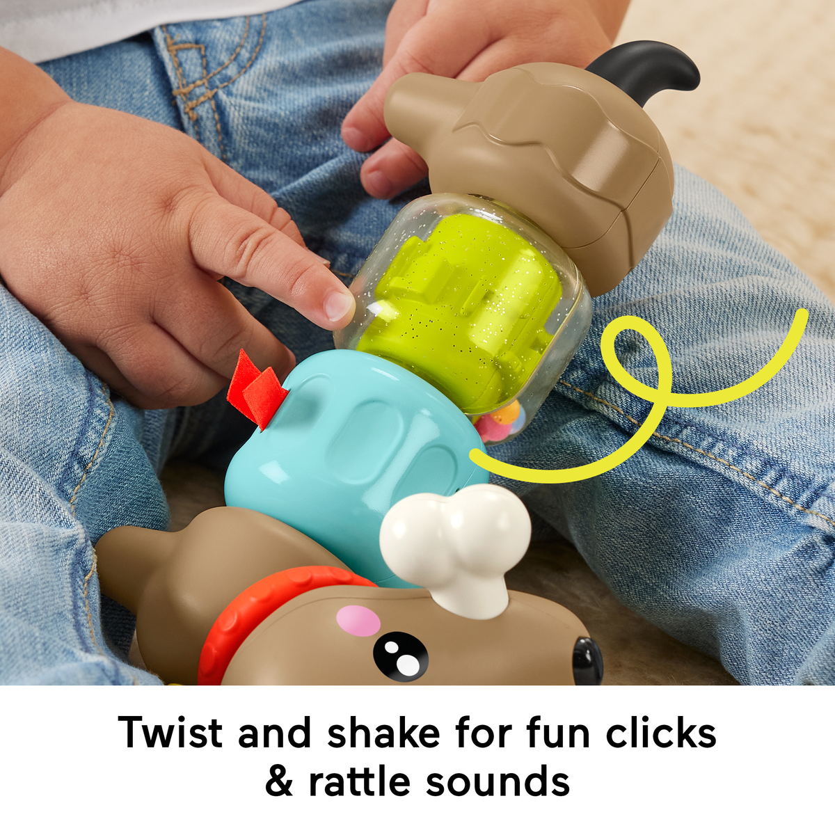 Fisher-Price Fp Pets Click & Spin Activity Pup Fine Motor Sensory Toy For Babies