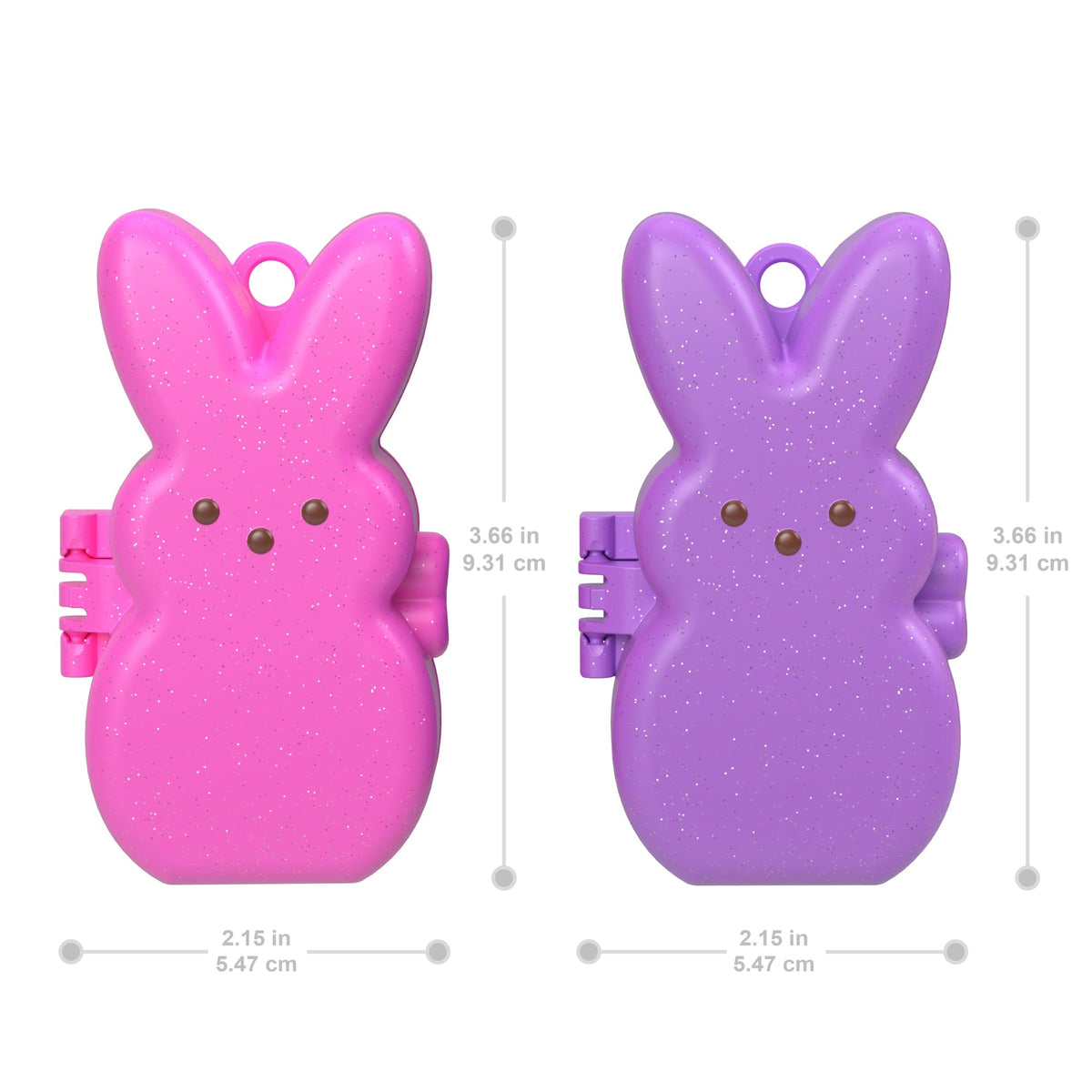 Polly Pocket X Peeps, Dolls & 2 Playsets With 6 Themed Accessories, Compact Travel Toy With Clip Keychains