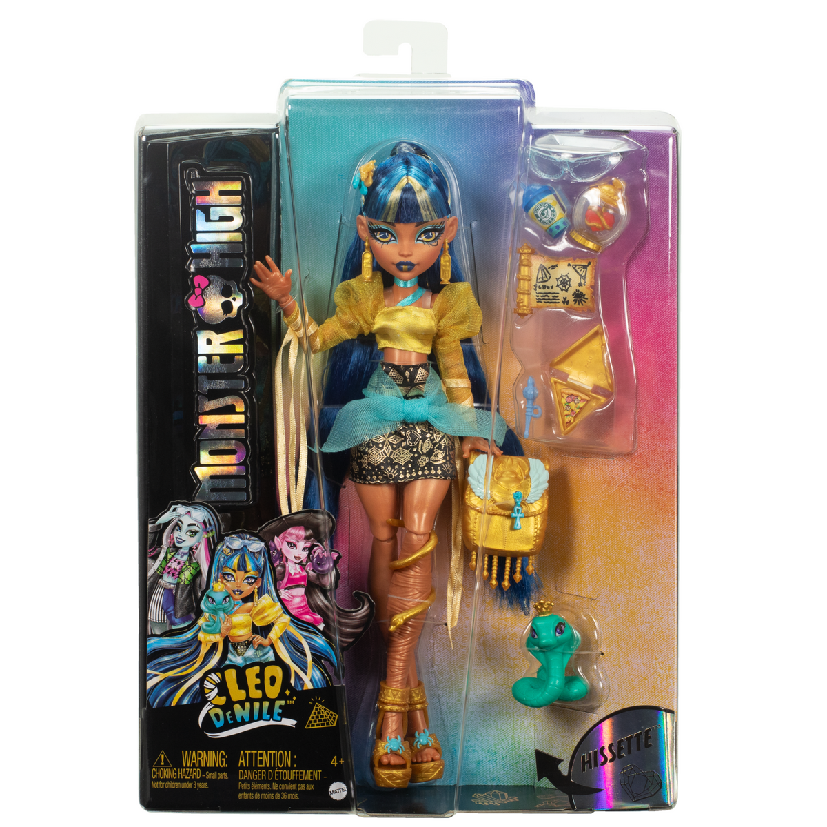 Monster High Cleo De Nile Fashion Doll With Pet Hissette And Accessories