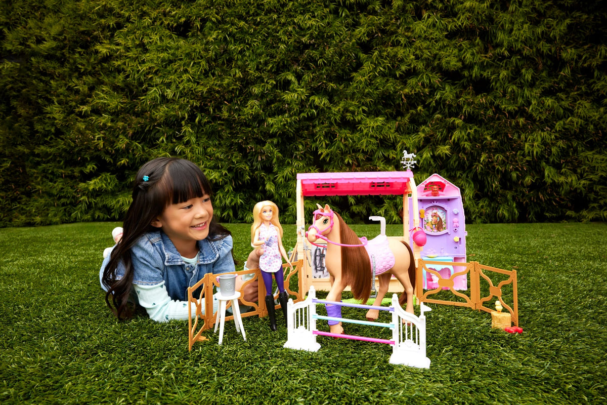 Barbie Mysteries: The Great Horse Chase Stable Playset With Doll, Toy Horse & Accessories, 25+ Pieces