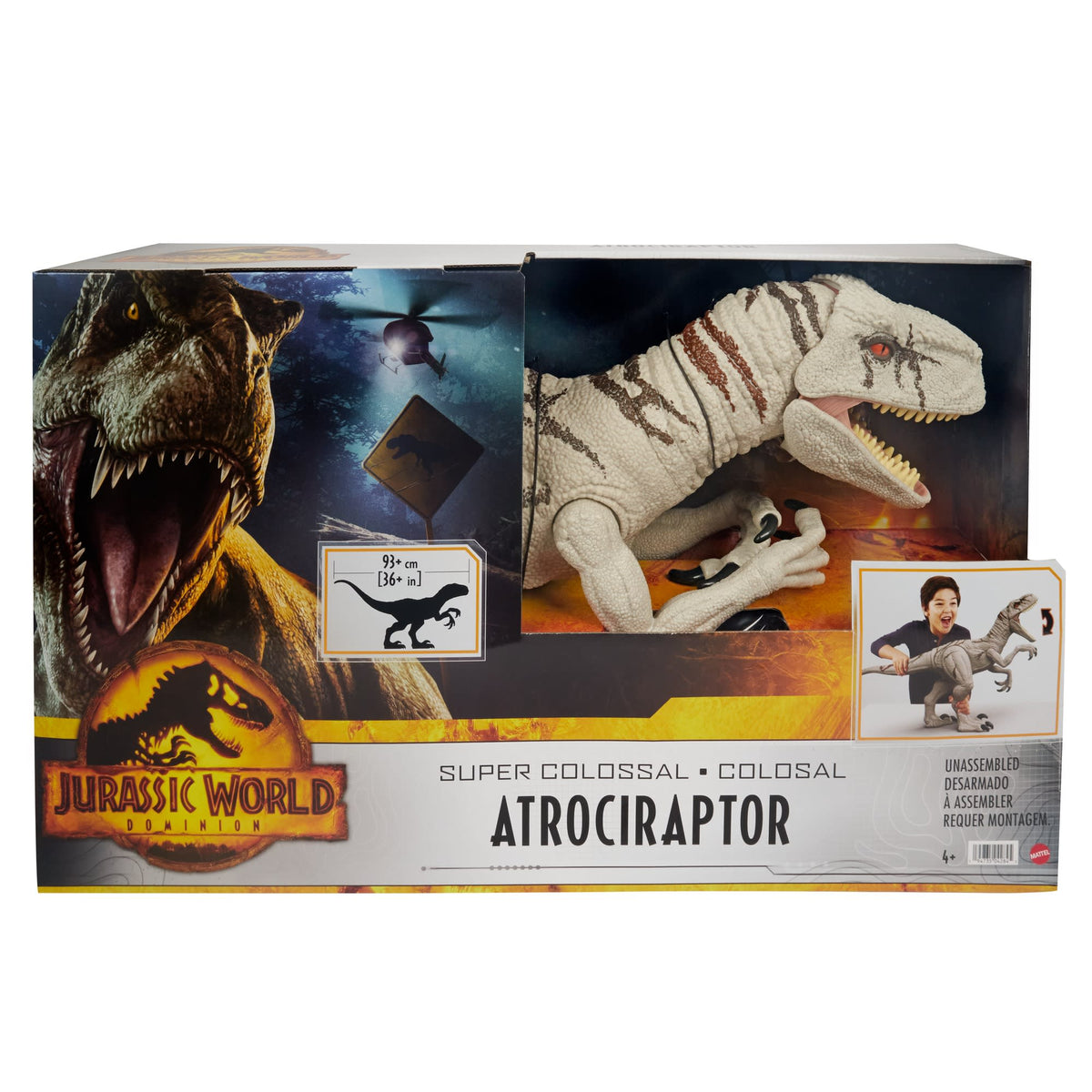 Jurassic World- Dino de Course Super Colossal, 4Ans et Plus