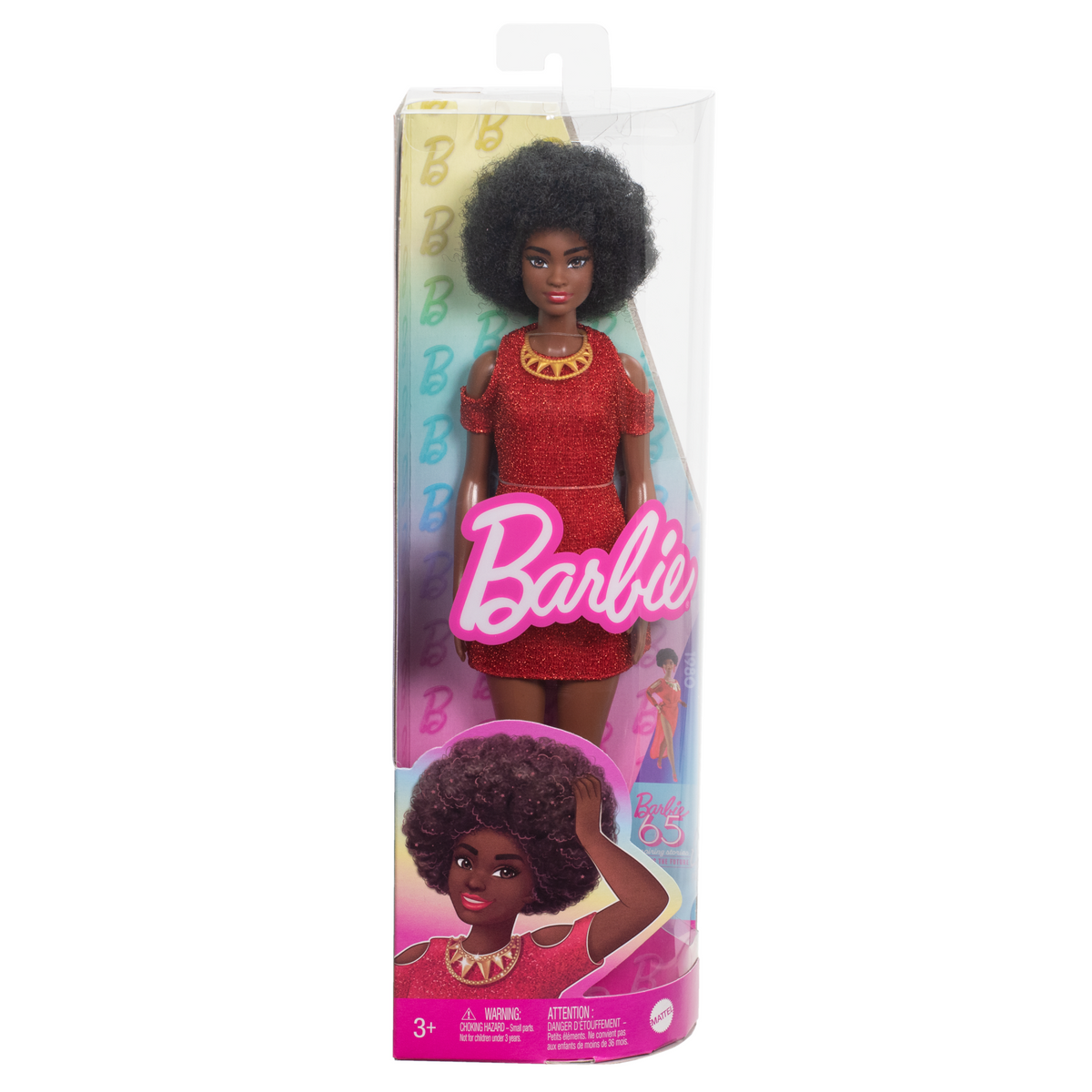 Barbie  Fashionistas  65E Anniversaire  Poupée221, Cheveux Noirs