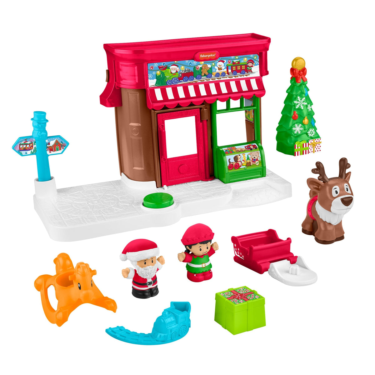 Fisher-Price Little People Christmas Wonderland Gift Set, Playset With Figures For Toddlers
